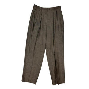 Sandro High Waisted Jacquard Trousers Brown Size 40 FR | 8 US 32x29